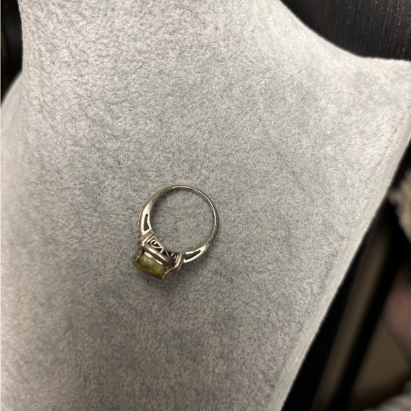 Source Unknown 925 Silver Ring with Atlanticite purple and green size 6 - Picture 3 of 5